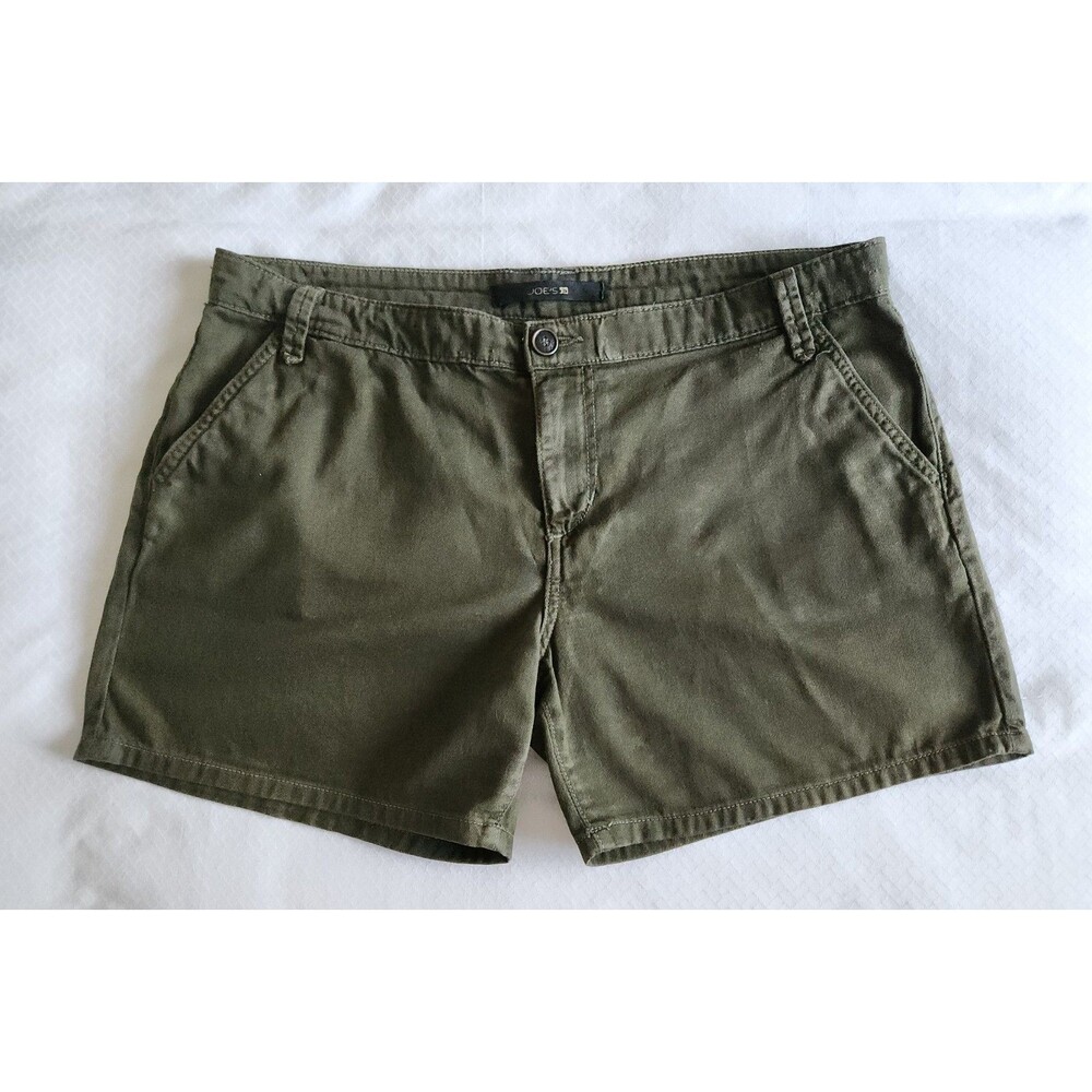 Joe's Jeans Women's Olive Green Utility Shorts Size 31 Large Cotton EUC